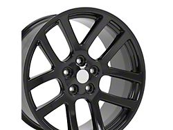 Viper Style Gloss Black 5-Lug Wheel; 22x10; 25mm Offset (05-11 Dakota)