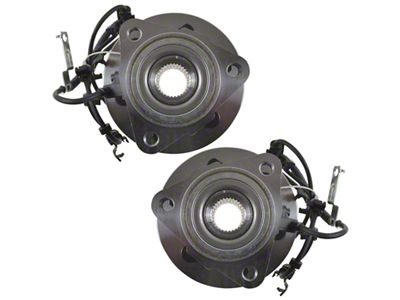 Wheel Bearing and Hub Assembly Set; Front (97-04 4WD Dakota)