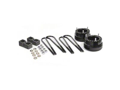 Daystar Suspension Lift Kit; Suspension System; Black; 2-Inch Lift; Includes Front Coil Spring Spacers, Rear Blocks and U-Bolts; Not For Top-Mount Overload Springs (03-13 4WD RAM 3500)