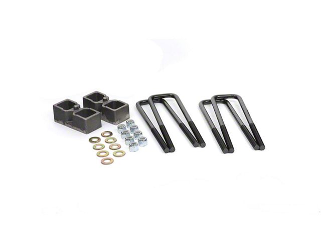 Daystar Suspension Lift Kit; Spacers; 2-Inch Lift; Includes Rear Blocks and U-Bolts; Rear (07-10 Sierra 3500 HD)