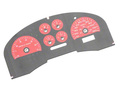 US Speedo Daytona Edition Gauge Face; MPH; Red (04-08 F-150 FX4; 07-08 F-150 FX2)