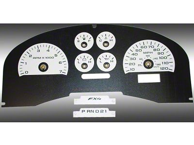 US Speedo Daytona Edition Gauge Face; MPH; White (04-08 F-150 FX4)