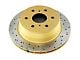 DBA 4000 Series XS Gold Cross Drilled and Slotted 6-Lug Rotor; Rear (07-20 Yukon)