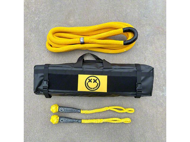 Deadman Off-Road The Deadman Stretchy Band Kinetic Recovery Rope with Original Shackle; 7/8-Inch x 30-Foot