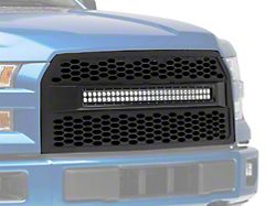 Deegan 38 Upper Replacement Grille with KC 30-Inch Curved LED Light Bar (15-17 F-150, Excluding Raptor)