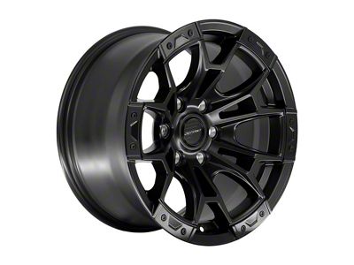 Defiant Wheels DF04 Satin Black 6-Lug Wheel; 17x9; 12mm Offset (04-08 F-150)