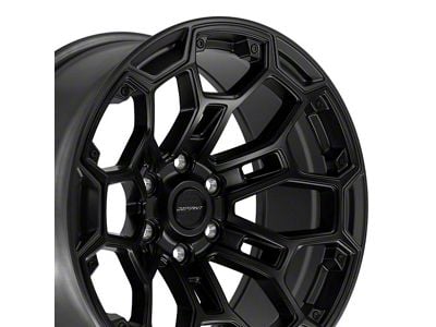 Defiant Wheels DF03 Satin Black and Dark Satin Charcoal 6-Lug Wheel; 20x9; -12mm Offset (07-13 Sierra 1500)