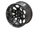 Defiant Wheels DF03 Satin Black and Dark Satin Charcoal 6-Lug Wheel; 18x9; -12mm Offset (07-13 Sierra 1500)