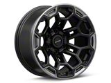 Defiant Wheels DF03 Satin Black and Dark Satin Charcoal 6-Lug Wheel; 18x9; -12mm Offset (99-06 Sierra 1500)