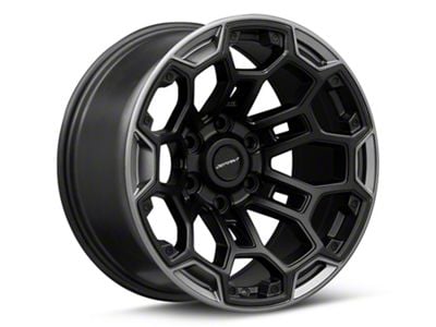 Defiant Wheels DF03 Satin Black and Dark Satin Charcoal 6-Lug Wheel; 18x9; -12mm Offset (23-25 Colorado)