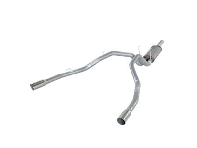 3-Inch Aluminized Steel DPF-Back Dual Exhaust System with Polished Tips; Rear Exit (14-18 3.0L EcoDiesel RAM 1500)