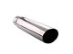 Angled Cut Rolled End Round Exhaust Tip; 6-Inch; Polished (Fits 5-Inch Tail Pipe)