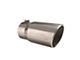 Angled Cut Round Exhaust Tip; 6-Inch; Polished (Fits 5-Inch Tail Pipe)