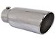 Angled Cut Rolled End Round Exhaust Tip; 7-Inch; Polished (Fits 5-Inch Tail Pipe)