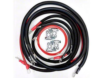 DieselCables Battery Cable Kit; 90-Degree Bend (17-21 6.7L Powerstroke F-350 Super Duty)