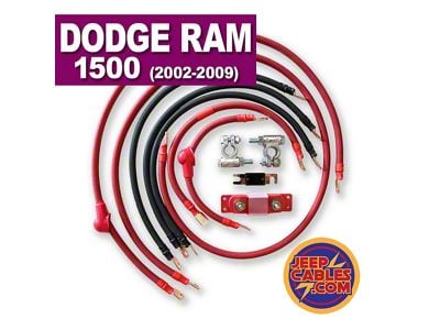 DieselCables Big 7 Battery Cable Kit; 2GA (03-09 5.7L RAM 1500)