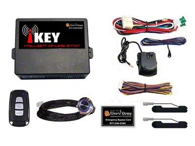 Digital Guard Dawg Performance Keyless Ignition System with Alarm and Billet Start Button; Blue LED (Universal; Some Adaptation May Be Required)