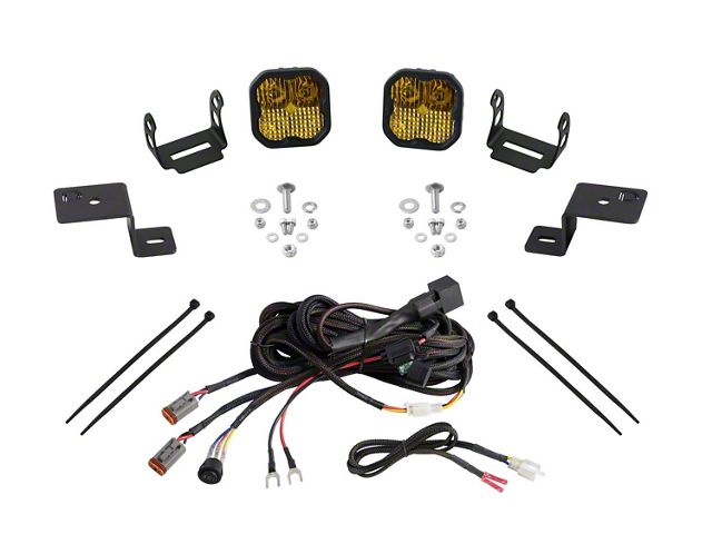 Diode Dynamics SS3 Pro Backlit LED Ditch Light Kit; Yellow Combo (21-24 F-150)