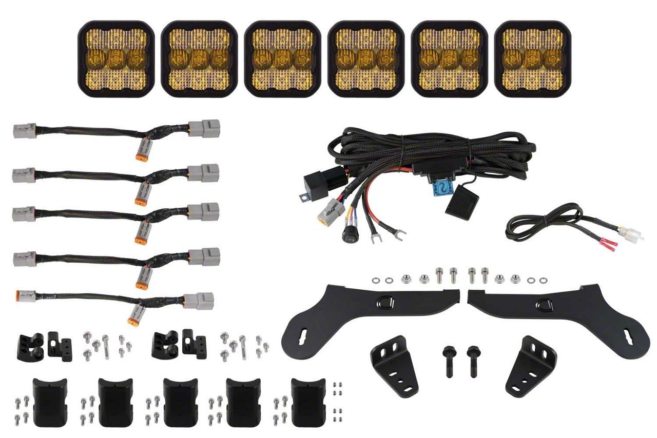 Diode Dynamics F-150 SS5 Pro 6-Pod CrossLink Grille Light Bar Kit ...