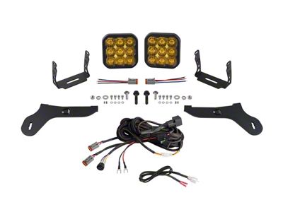 Diode Dynamics SS5 Pro Bumper LED Pod Light Kit; Yellow Driving (17-20 F-150 Raptor)