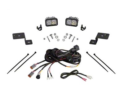 Diode Dynamics Stage Series SSC2 Sport Backlit LED Ditch Light Kit; White Combo (21-24 F-150)