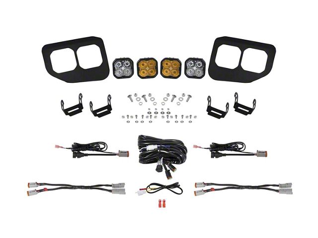 Diode Dynamics SS3 Max LED Fog Light Kit; Yellow SAE Fog (20-22 F-250 Super Duty)