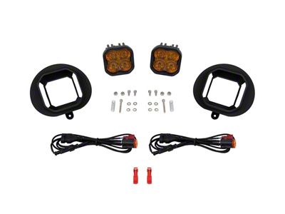 Diode Dynamics SS3 Max LED Fog Light Kit; Yellow SAE Fog (02-08 RAM 1500)