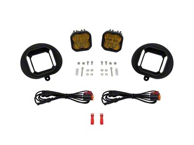 Diode Dynamics SS3 Pro LED Fog Light Kit; Yellow SAE Fog (02-08 RAM 1500)