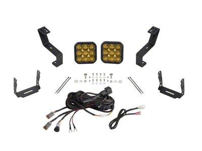 Diode Dynamics SS5 Pro Bumper LED Pod Light Kit; Yellow Driving (19-24 RAM 1500 w/o Active Lower Grille Shutters)