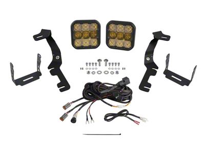 Diode Dynamics Stage Series SS5 Sport LED Ditch Light Kit; Yellow Combo (19-24 RAM 1500)