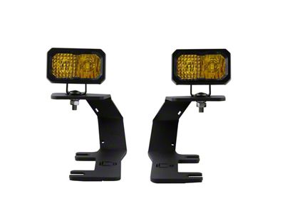 Diode Dynamics Stage Series SSC2 Sport LED Ditch Light Kit; Yellow Combo (14-18 Silverado 1500)