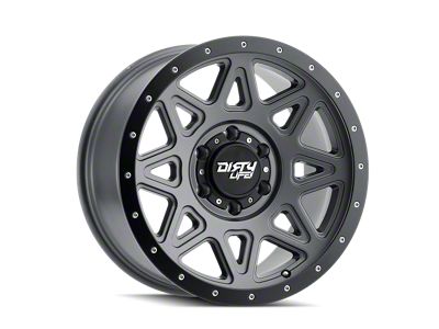 Dirty Life Theory Satin Gunmetal 8-Lug Wheel; 18x9; 0mm Offset (03-09 RAM 2500)