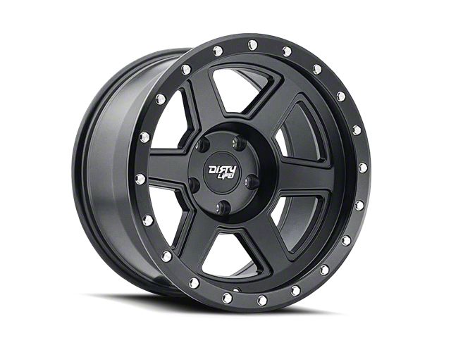 Dirty Life Compound Matte Black 8-Lug Wheel; 22x11; -25mm Offset (03-09 RAM 3500 SRW)