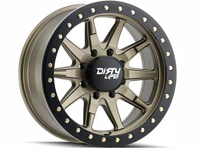 Dirty Life DT-2 Satin Gold 8-Lug Wheel; 17x9; -12mm Offset (03-09 RAM 3500 SRW)