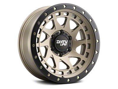 Dirty Life Enigma Pro Satin Gold 8-Lug Wheel; 17x9; -12mm Offset (03-09 RAM 3500 SRW)