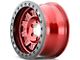 Dirty Life Roadkill Race Crimson Candy Red Beadlock 6-Lug Wheel; 17x9; -14mm Offset (07-13 Sierra 1500)