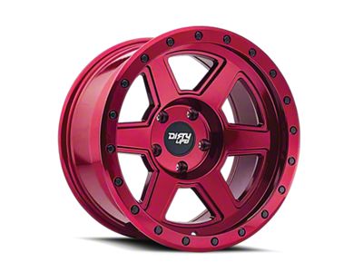 Dirty Life Compound Crimson Candy Red 8-Lug Wheel; 22x11; -25mm Offset (11-14 Sierra 3500 HD SRW)