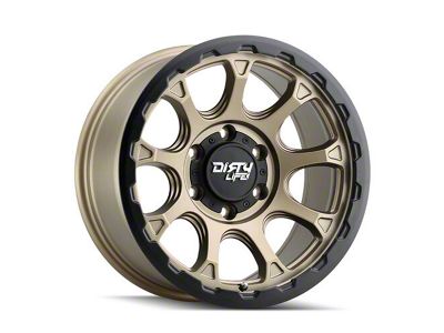 Dirty Life Drifter Matte Gold 6-Lug Wheel; 17x8.5; -6mm Offset (07-13 Silverado 1500)