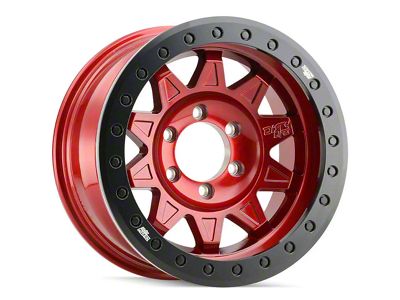 Dirty Life Roadkill Race Crimson Candy Red Beadlock 8-Lug Wheel; 17x9; -14mm Offset (10-18 RAM 3500 SRW)