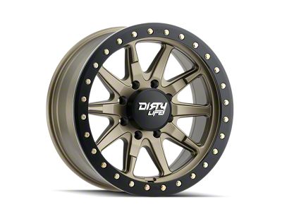 Dirty Life DT-2 Satin Gold 8-Lug Wheel; 17x9; -12mm Offset (11-16 F-250 Super Duty)