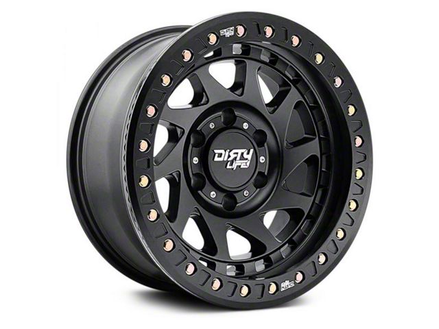 Dirty Life Enigma Race Matte Black 8-Lug Wheel; 17x9; -12mm Offset (11-16 F-250 Super Duty)