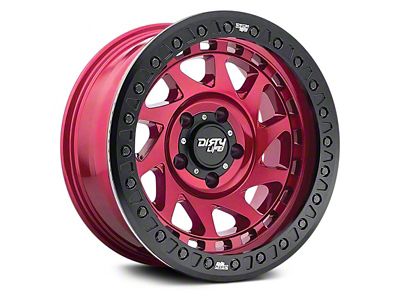 Dirty Life Enigma Race Crimson Candy Red 8-Lug Wheel; 17x9; -12mm Offset (11-16 F-350 Super Duty SRW)