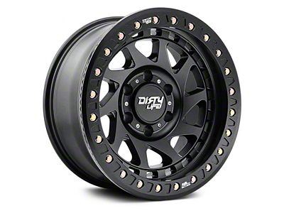 Dirty Life Enigma Race Matte Black 8-Lug Wheel; 17x9; -12mm Offset (11-16 F-350 Super Duty SRW)