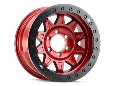 Dirty Life Roadkill Race Crimson Candy Red Beadlock 6-Lug Wheel; 17x9; -14mm Offset (2024 Ranger)