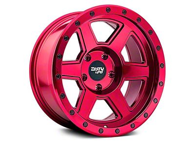 Dirty Life Compound Crimson Candy Red 5-Lug Wheel; 17x9; -12mm Offset (94-01 RAM 1500)