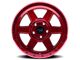 Dirty Life Compound Crimson Candy Red 6-Lug Wheel; 22x11; -25mm Offset (23-24 Canyon)