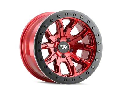 Dirty Life DT-1 Crimson Candy Red 6-Lug Wheel; 17x9; -38mm Offset (23-24 Canyon)