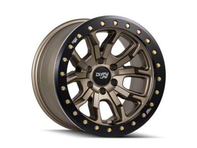 Dirty Life DT-1 Matte Gold 6-Lug Wheel; 17x9; -12mm Offset (23-24 Canyon)