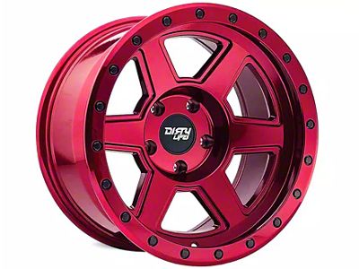 Dirty Life Compound Crimson Candy Red 6-Lug Wheel; 17x9; -12mm Offset (21-24 F-150)