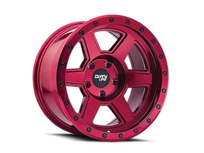 Dirty Life Compound Crimson Candy Red 8-Lug Wheel; 20x10; -12mm Offset (17-22 F-250 Super Duty)